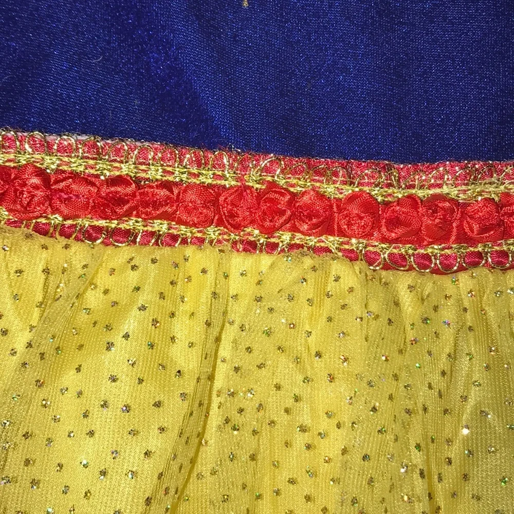 Girl’s Disney Classics Princess Snow White Dress Costume Gold/Blue Velvet